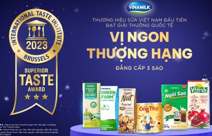 Vinamilk đạt giải cao nhất về vị ngon tại giải thưởng Superior Taste Award