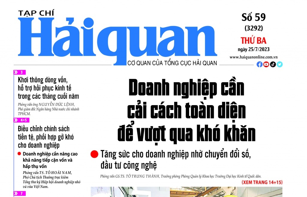 Những thông tin hấp dẫn trên Tạp chí Hải quan số 59 phát hành ngày 25/7/2023