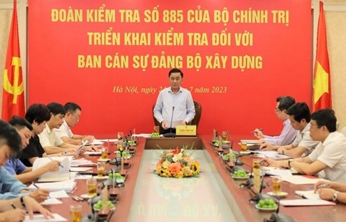 Đoàn Kiểm tra của Bộ Chính trị làm việc với Ban cán sự đảng Bộ Xây dựng