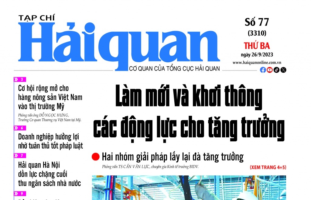 Những thông tin hấp dẫn trên Tạp chí Hải quan số 77 phát hành ngày 26/9/2023