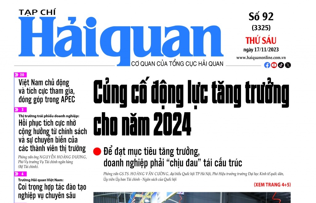 Những thông tin hấp dẫn trên Tạp chí Hải quan số 92 phát hành ngày 17/11/2023