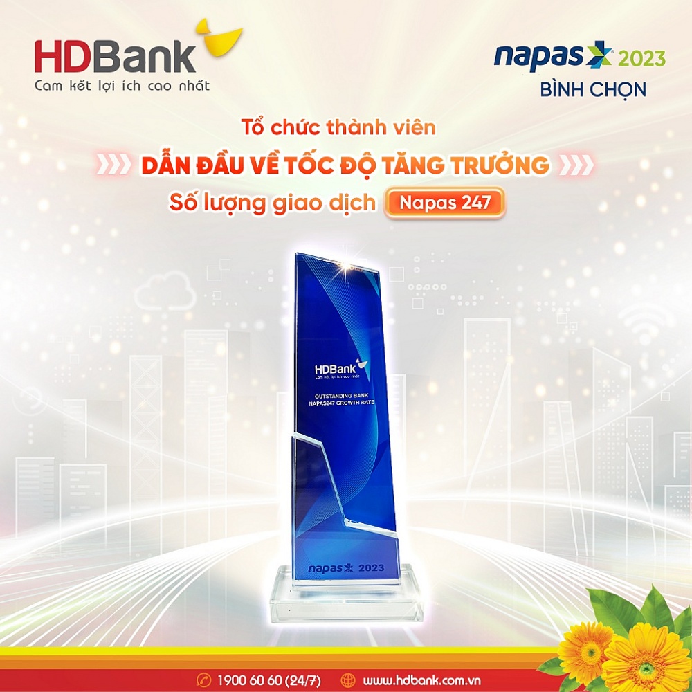 HDBank dẫn đầu tốc độ tăng trưởng số lượng giao dịch NAPAS 247