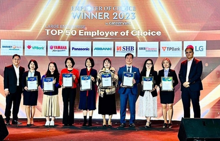 ABBANK được vinh danh Top 10 Nhà tuyển dụng yêu thích 2023 trong lĩnh vực tài chính - ngân hàng - chứng khoán