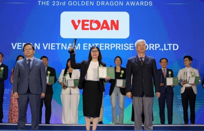 Vedan Việt Nam lần thứ 3 được vinh danh tại giải thưởng Rồng Vàng 2024