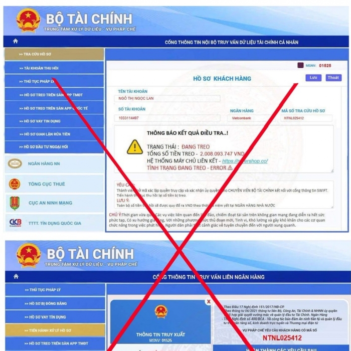 Bộ Tài chính khuyến cáo việc giả mạo văn bản, con dấu và website của Bộ