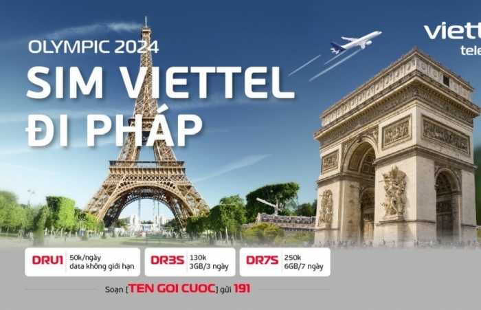 Viettel ưu đãi data Roaming không giới hạn tại Pháp