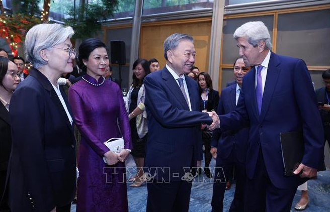 (PHOTO) Tổng Bí thư, Chủ tịch nước dự Lễ kỷ niệm 1 năm Đối tác chiến lược toàn diện Việt Nam - Hoa Kỳ