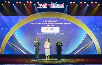 5 năm liên tiếp, SHB trong TOP 50 doanh nghiệp lợi nhuận xuất sắc Việt Nam