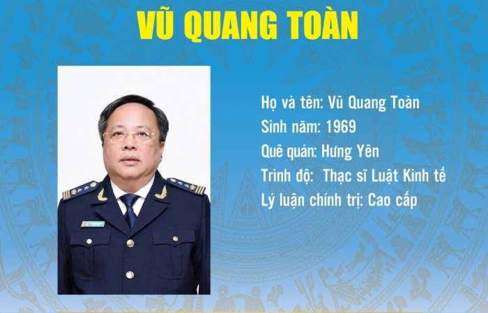 (INFOGRAPHICS) Tân Cục trưởng Cục Điều tra chống buôn lậu Vũ Quang Toàn