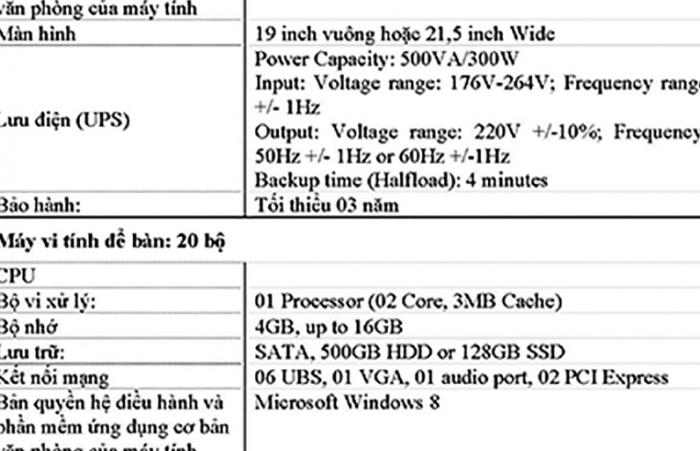 Thư mời quan tâm về việc cung cấp báo giá máy vi tính để bàn  cho Cục Điều tra chống buôn lậu