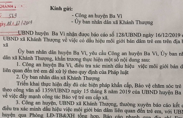 Điều tra đường dây môi giới mại dâm nữ sinh tại Ba Vì, Hà Nội