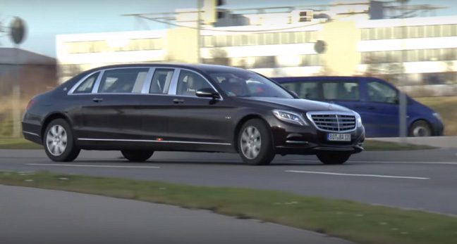 xe sieu sang mercedes maybach s600 pullman lan dau tien he lo