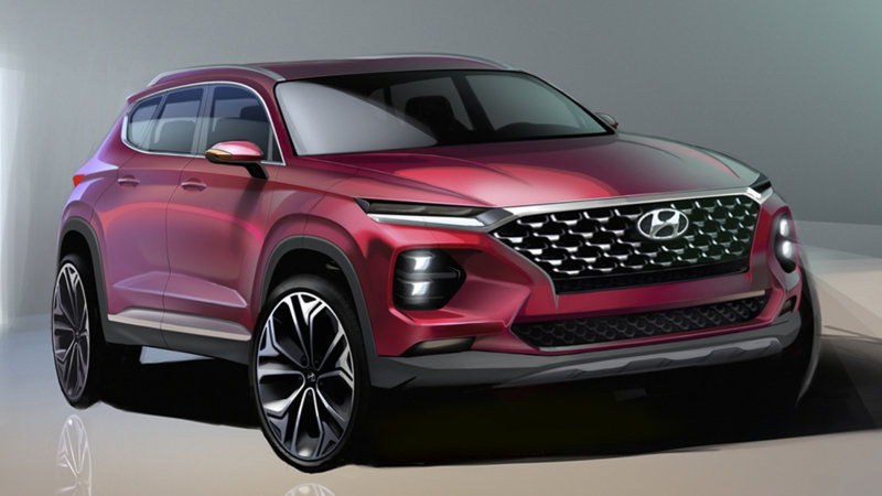 hyundai santa fe 2019 lo dien doi moi tu trong ra ngoai