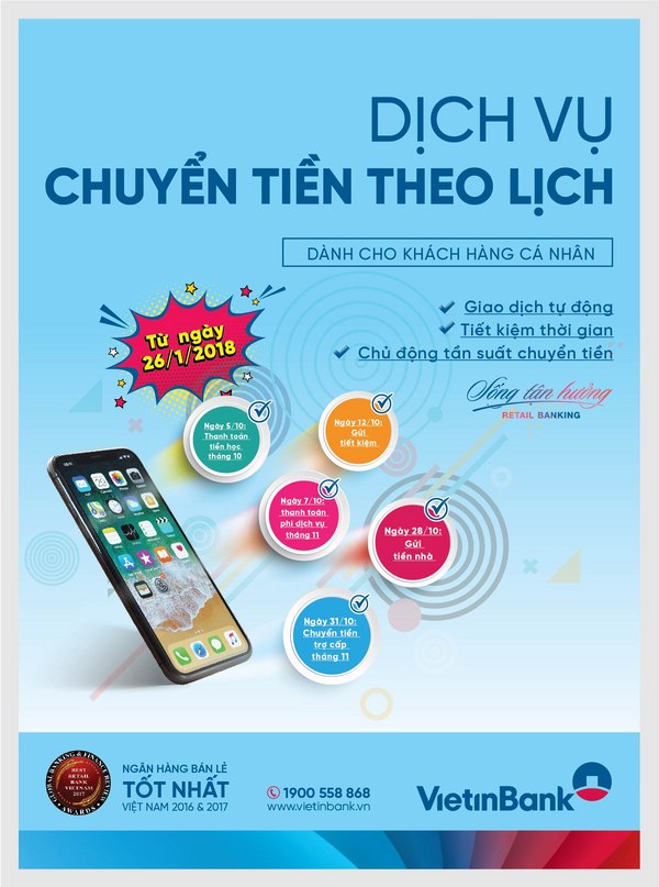 chuyen tien tu dong theo lich cung vietinbank