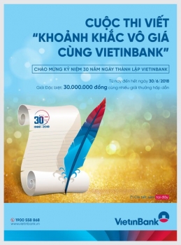 Gia hạn cuộc thi viết “Khoảnh khắc vô giá cùng VietinBank”