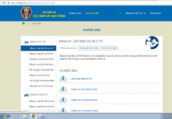 Triển khai thí điểm đăng ký xe ôtô qua mạng Internet