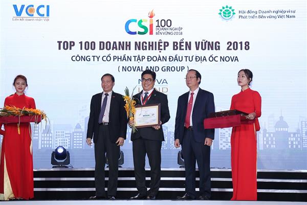 novaland lot top 100 doanh nghiep ben vung nam 2018