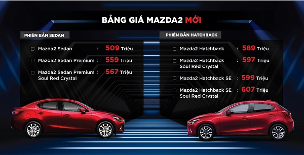 gia ngon xe dep thaco tung mazda 2 moi ra thi truong