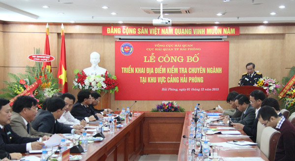 khai truong diem kiem tra chuyen nganh mot cua tai cang hai phong