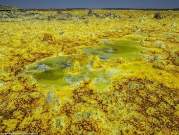 Chiêm ngưỡng vẻ đẹp kỳ lạ mang tên cánh đồng vàng Dallol