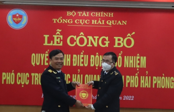 Bổ nhiệm tân Phó Cục trưởng Cục Hải quan Hải Phòng Đặng Công Thành