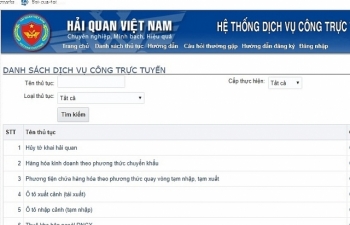 Dịch vụ công trực tuyến của Hải quan đã hoạt động bình thường