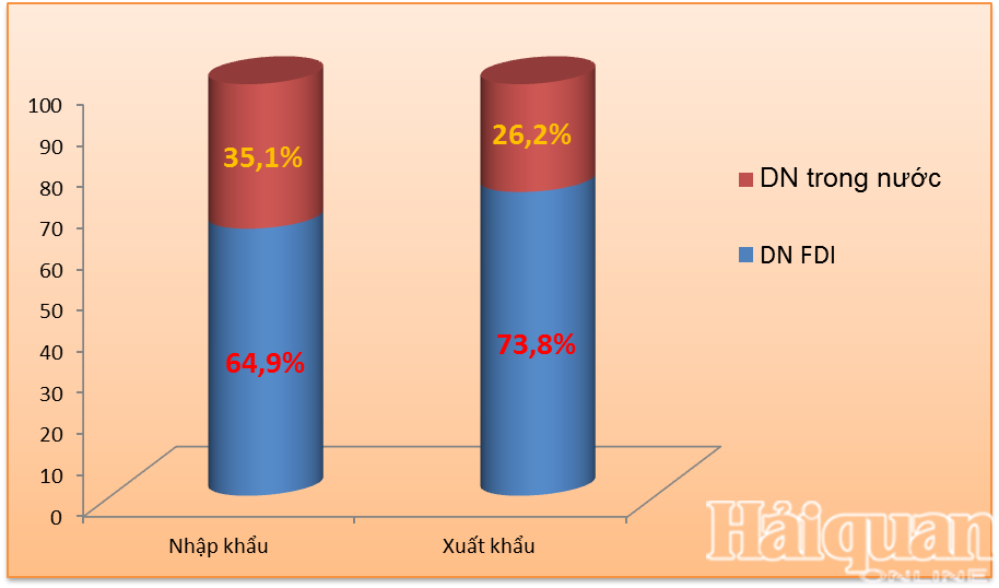 Doanh nghiệp FDI chiếm gần 74% kim ngạch xuất khẩu cả nước