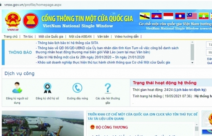 Từ 1/8 được tra cứu trạng thái C/O mẫu D trên Cổng thông tin một cửa quốc gia