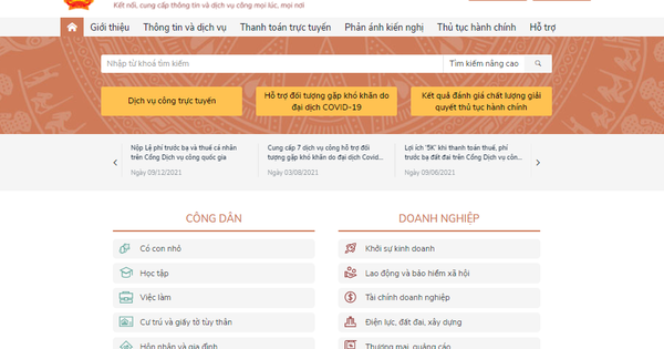 24 dịch vụ công trực tuyến cần sớm được cung cấp trên Cổng dịch vụ công quốc gia