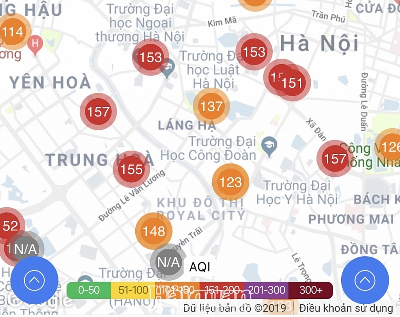 bo tnmt thong tin o nhiem tren cac ung dung chi mang tinh tham khao