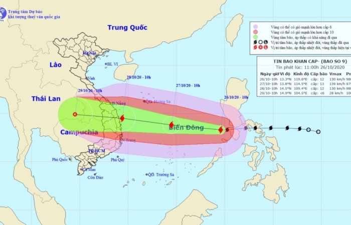 Thủ tướng Chính phủ chỉ đạo triển khai ứng phó khẩn cấp bão số 9