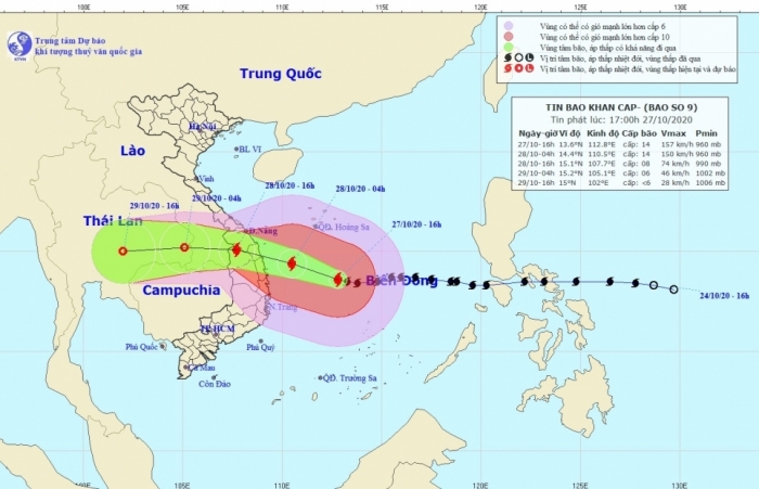 Thủ tướng tiếp tục ra công điện chỉ đạo khẩn trương ứng phó bão số 9