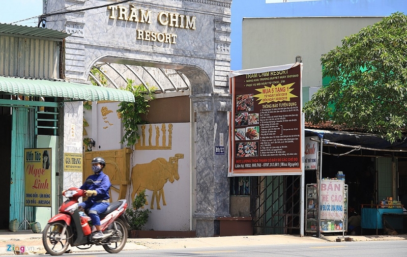 tphcm chi dao khan truong xu ly to hop cong trinh gia trang quan tram chim resort