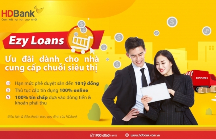 Chương trình tín dụng 100% online, tiếp sức nguồn vốn ưu đãi cho nhà cung cấp siêu thị