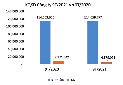 Các chi phí phát sinh khiến lợi nhuận của May Thành Công giảm mạnh so với 9 tháng năm 2021