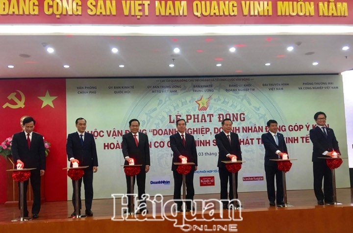 phat dong cuoc van dong doanh nhan doanh nghiep dong gop y kien hoan thien co che chinh sach phat trien kinh te