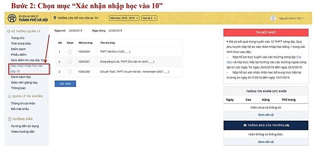 thi sinh ha noi phai xac nhan nhap hoc vao lop 10 tu 20 den 226