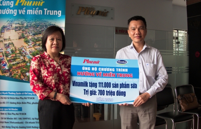 Vinamilk ủng hộ miền Trung gần 4 tỷ đồng