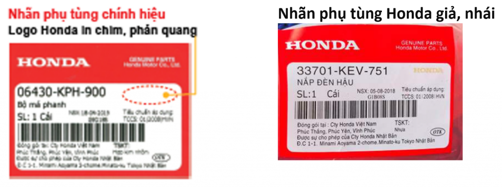 Nói không với phụ tùng xe máy giả - cách nhận biết phụ tùng chính hãng