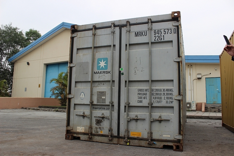 kho xu ly cac container chua hang cam tai hai phong vi hang tau maersk line