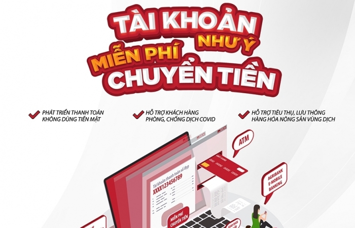 Agribank tiếp tục miễn phí dịch vụ chuyển tiền trên kênh Internet Banking