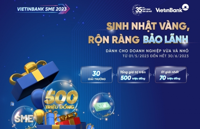 VietinBank mừng sinh nhật vàng, rộn ràng bảo lãnh