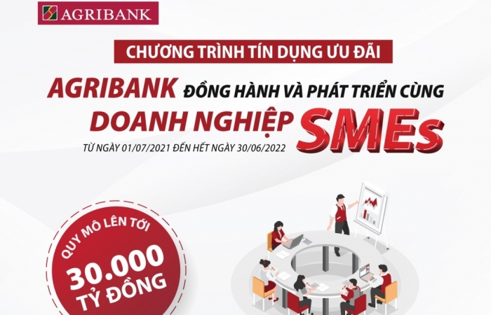 Agribank tiếp tục dành 30.000 tỷ đồng để đồng hành và phát triển cùng doanh nghiệp SMEs