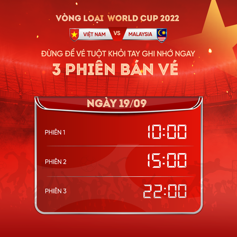 cach mua ve tran dt viet nam dt malaysia o vong loai world cup 2022