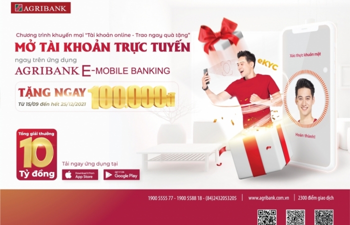 Mở tài khoản trực tuyến Agribank “ghi điểm” với người dùng