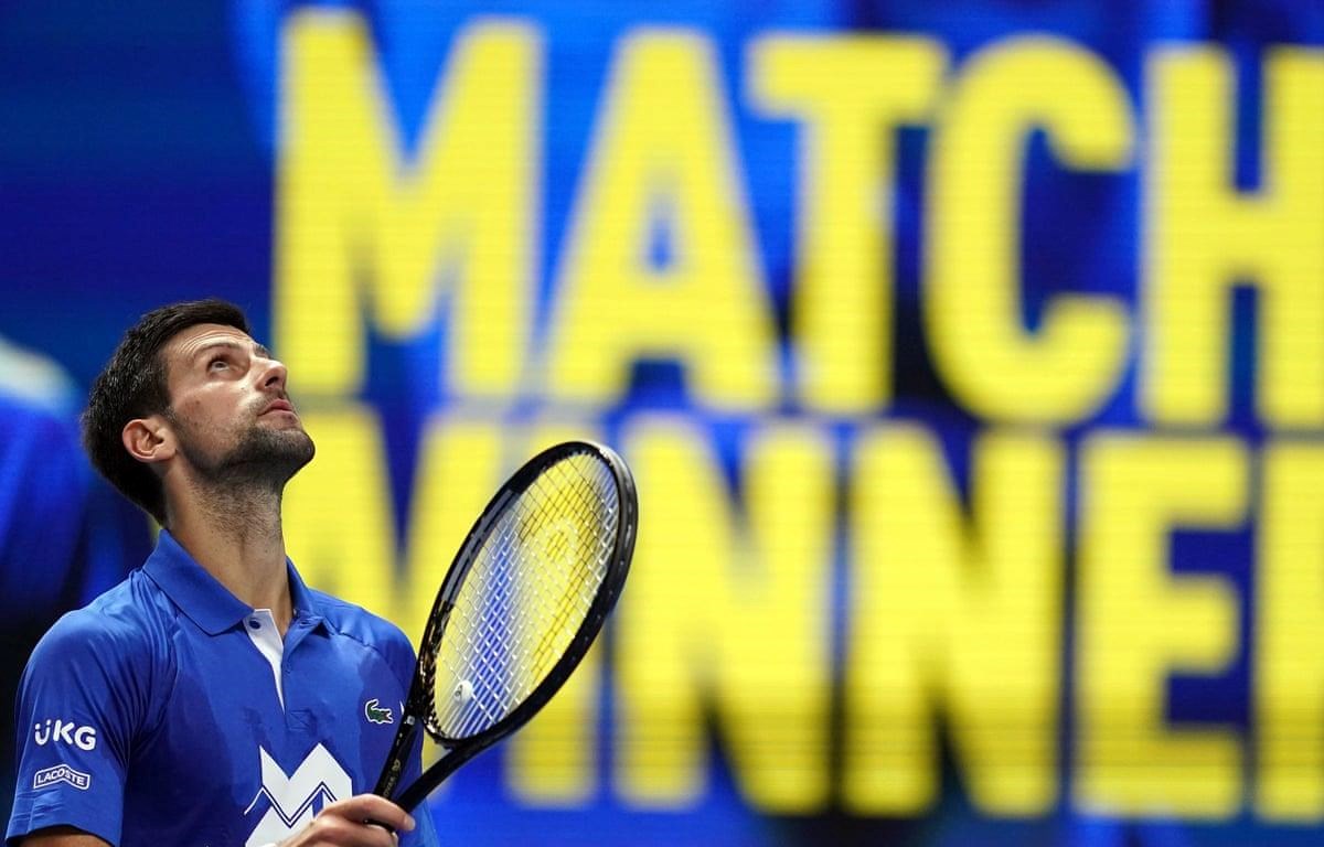 Djokovic thắng trận đầu tại ATP Finals 2020. (Nguồn: Getty Images)