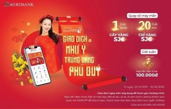 Đăng ký mới và sử dụng dịch vụ Agribank E-Mobile Banking có cơ hội trúng vàng