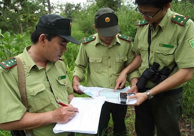 Trang phục thiệ tại của lực lượng QLTT.