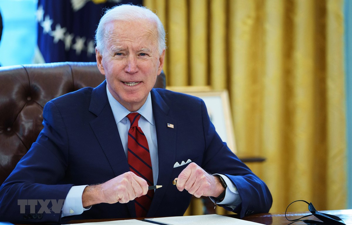 Tổng thống Mỹ Joe Biden tại Nhà Trắng, Washington, DC. (Ảnh: AFP/TTXVN)