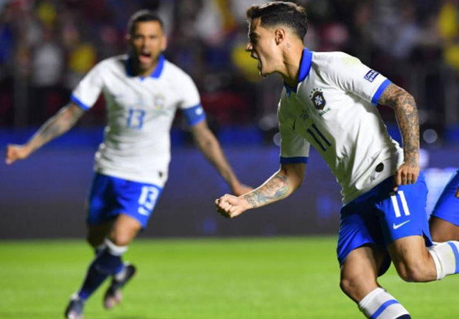 coutinho lap cu dup brazil thang de tran ra quan copa america 2019